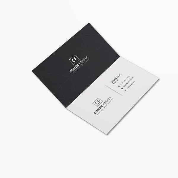 Folded Business Cards